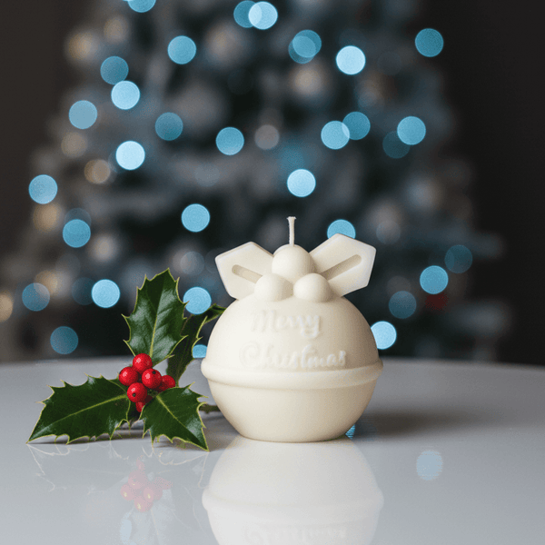 Round Bell Christmas Candle | Holiday Decor