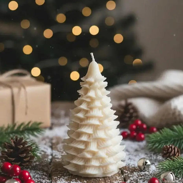 Christmas Tree Candle | Sculptural Soy Wax Holiday Decor