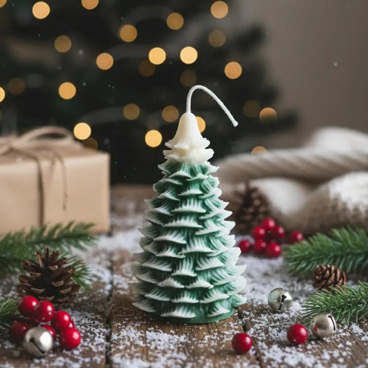 Christmas Tree Candle | Sculptural Soy Wax Holiday Decor