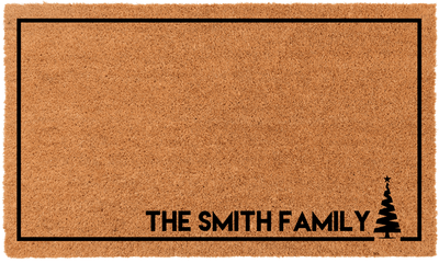 Personalized Christmas Tree Doormat