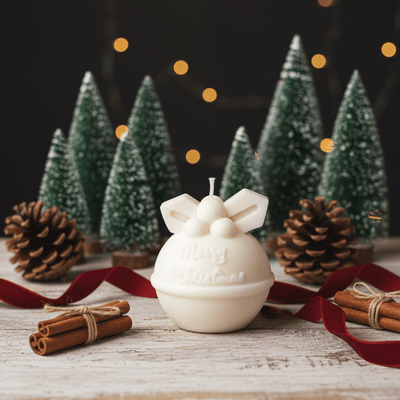 Round Bell Christmas Candle | Holiday Decor