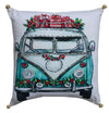 Hand Illustrated  Christmas Holiday Van Pillow (18