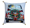 Hand Illustrated Christmas Holiday Car Pillow (18