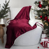 Tache Holiday Red Microfleece with Sherpa Back Throw Blanket (HRDMF) - 50 x 60