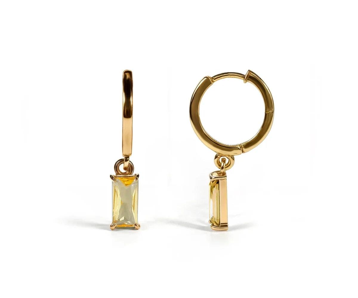 Citrine Huggie Earrings