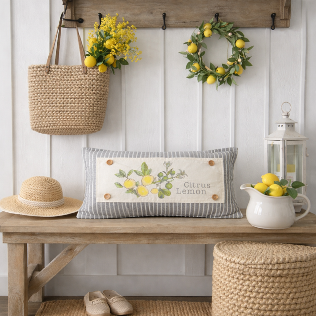 PANEL + RECIPE: RECTANGLE Summer, Lemonade Stand, Sweet, Summertime;  CITRUS LEMON