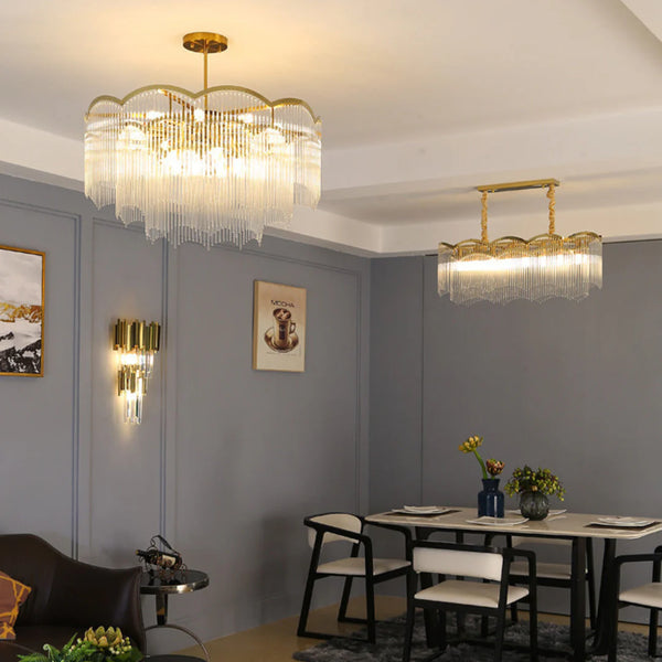 Classic Maria Glass Rod Chandelier