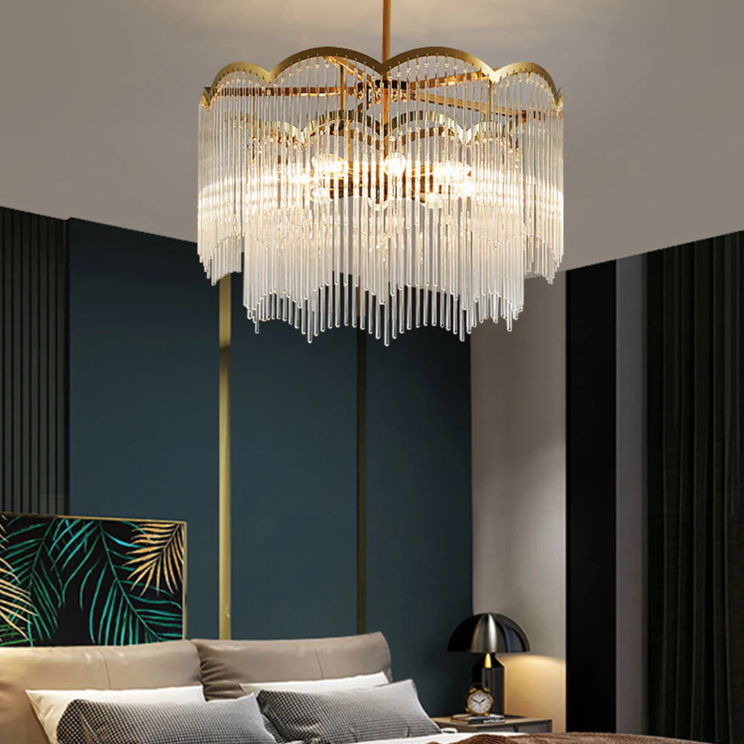 Classic Maria Glass Rod Chandelier
