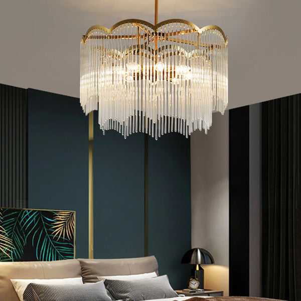 Classic Maria Glass Rod Chandelier