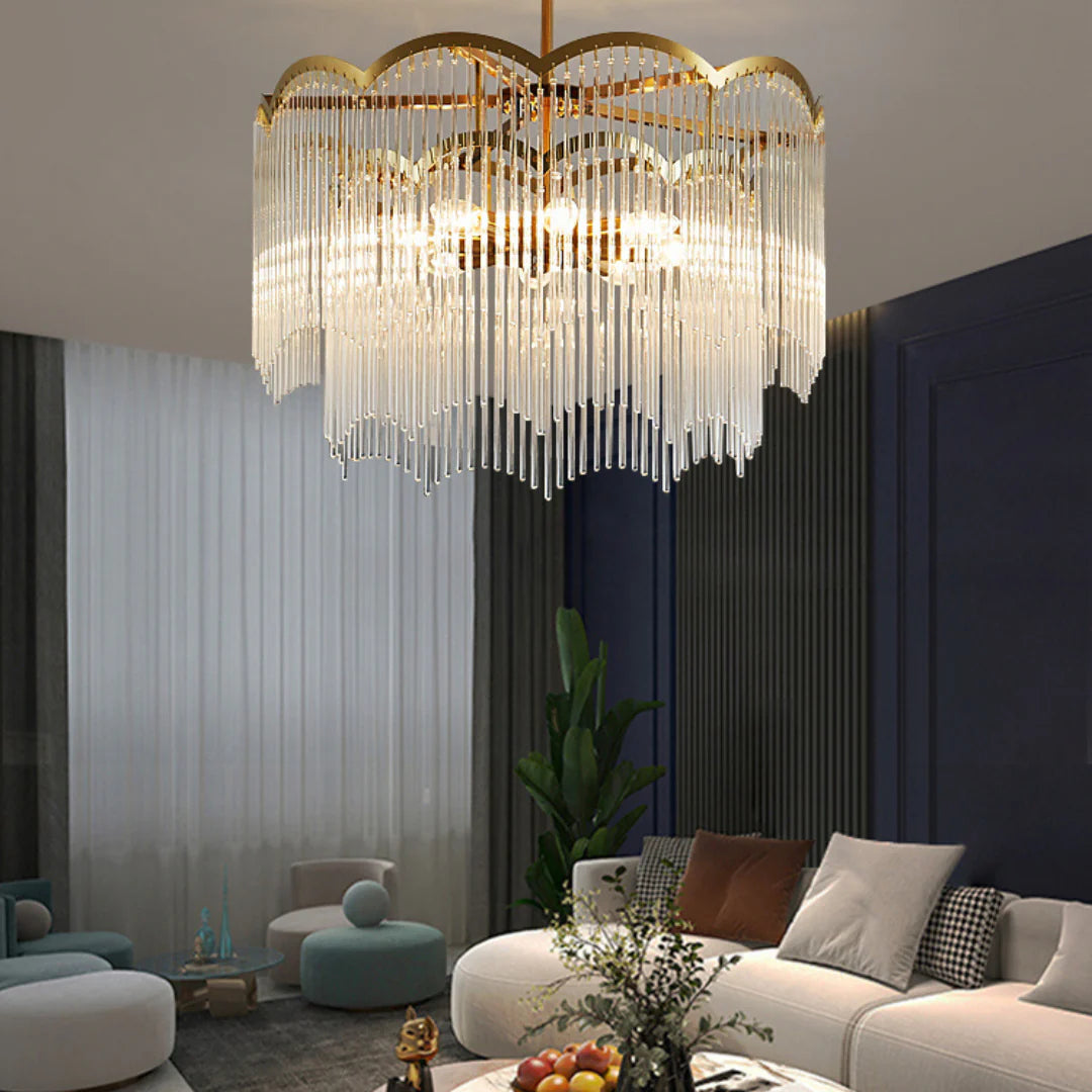 Classic Maria Glass Rod Chandelier