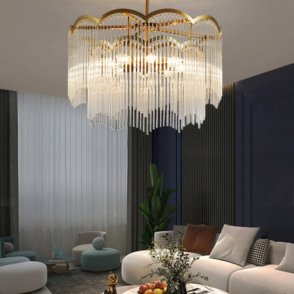 Classic Maria Glass Rod Chandelier