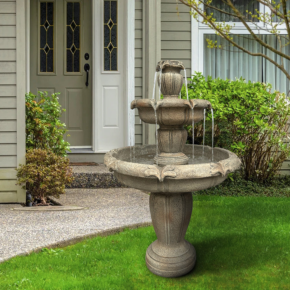 Concrete 3 Tier Water Fountain Large Estate
