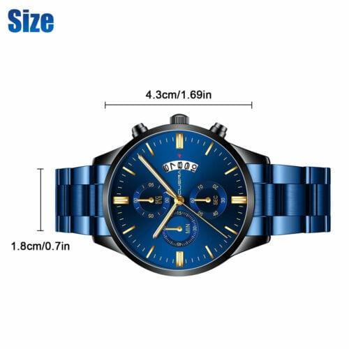 Classic Stainless Steel Quartz Men's Waterproof Relojes De Hombre Wristwatch - Gifts for You 'n Me