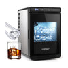 Clear Ice Cube Maker Countertop 1.6 Inches Large Square Ice Cubes-Silver