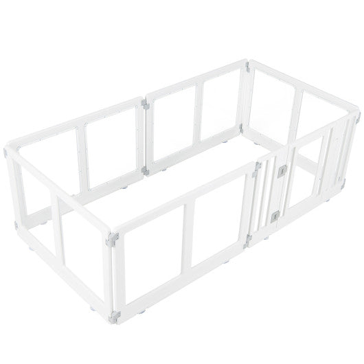 Clear Plastic Dog Playpen with Secure Locking Door-6 Panel