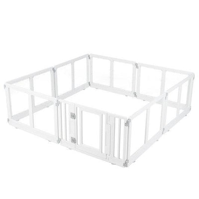 Clear Plastic Dog Playpen with Secure Locking Door-8 Panel