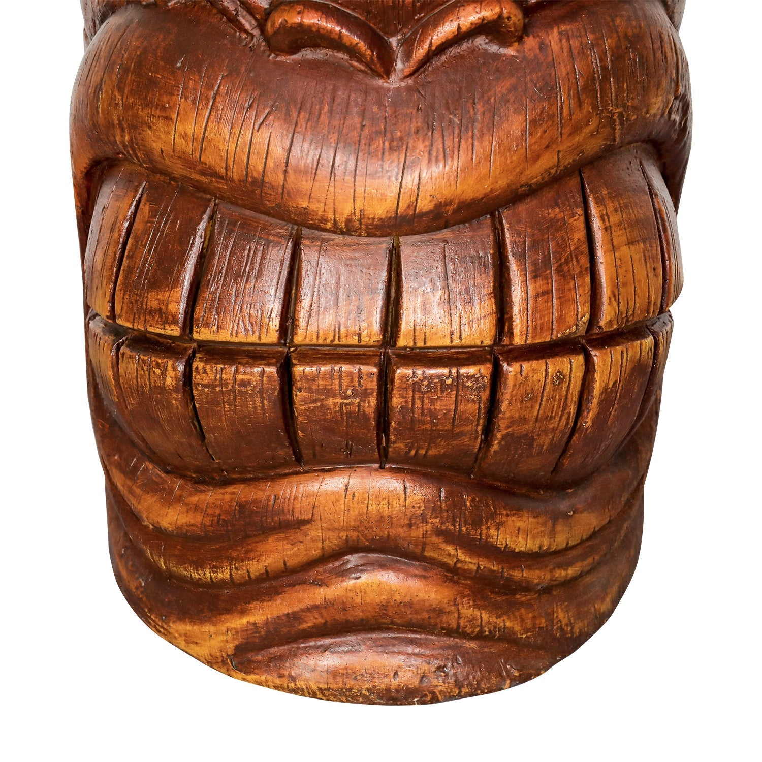 Concrete Hawaiian Tiki Statue Side Table 19 Inch
