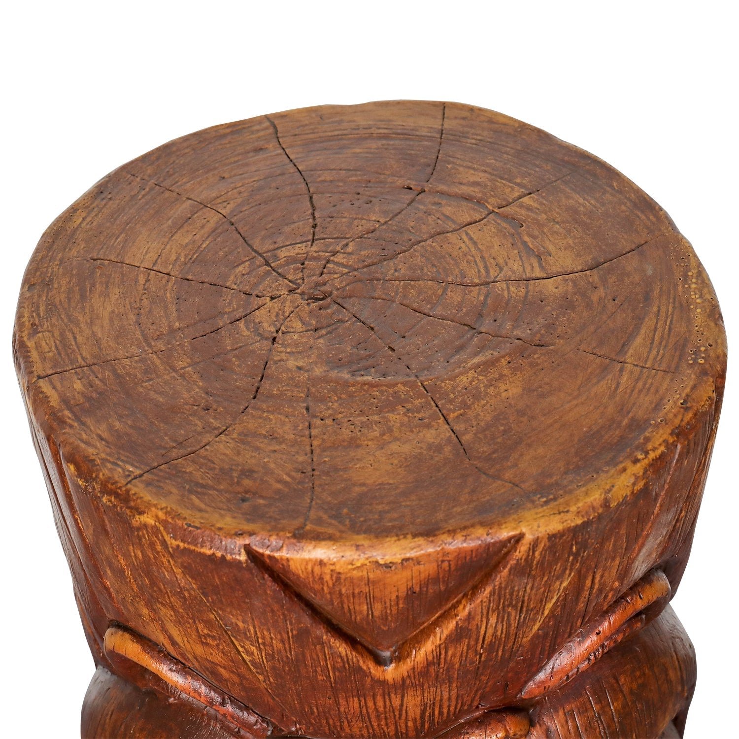 Concrete Hawaiian Tiki Statue Side Table 19 Inch