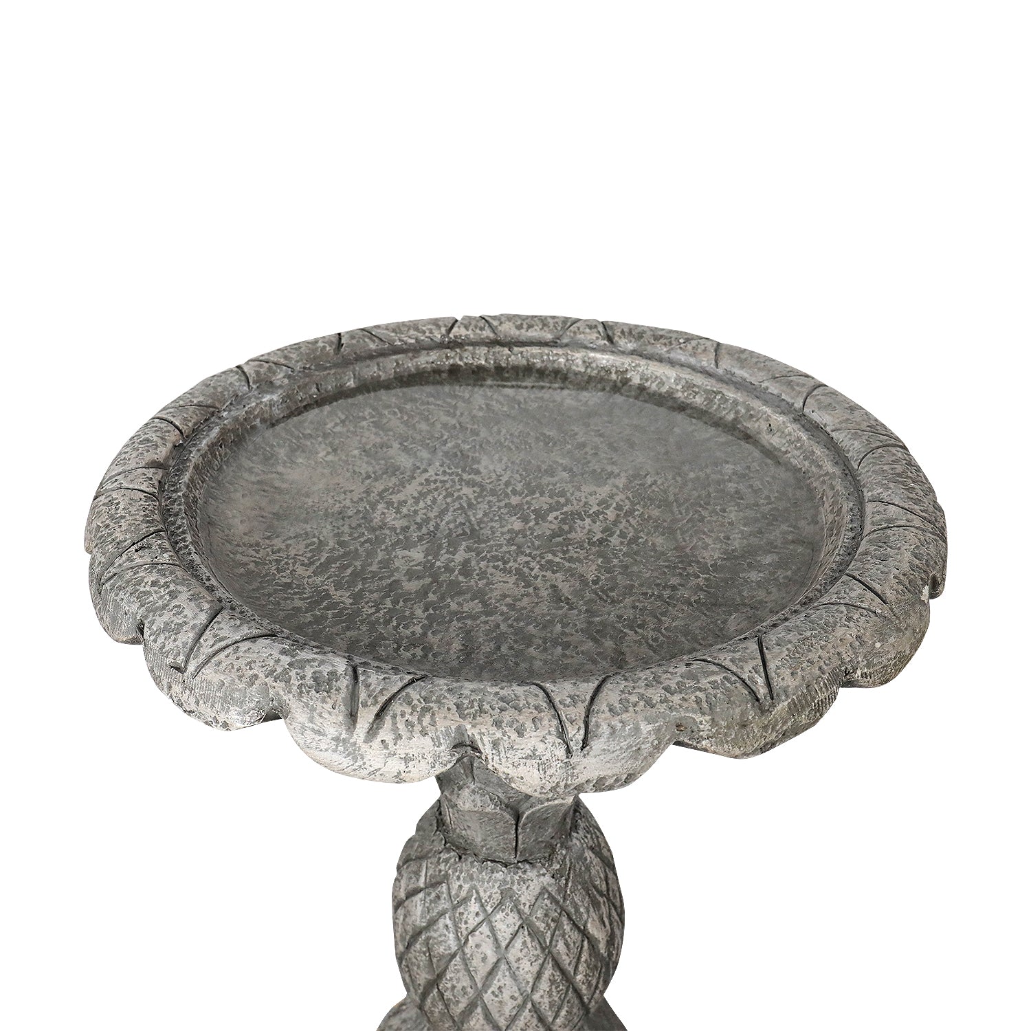 Concrete Pineapple Bird Bath Classical Pedestal 24 Inch
