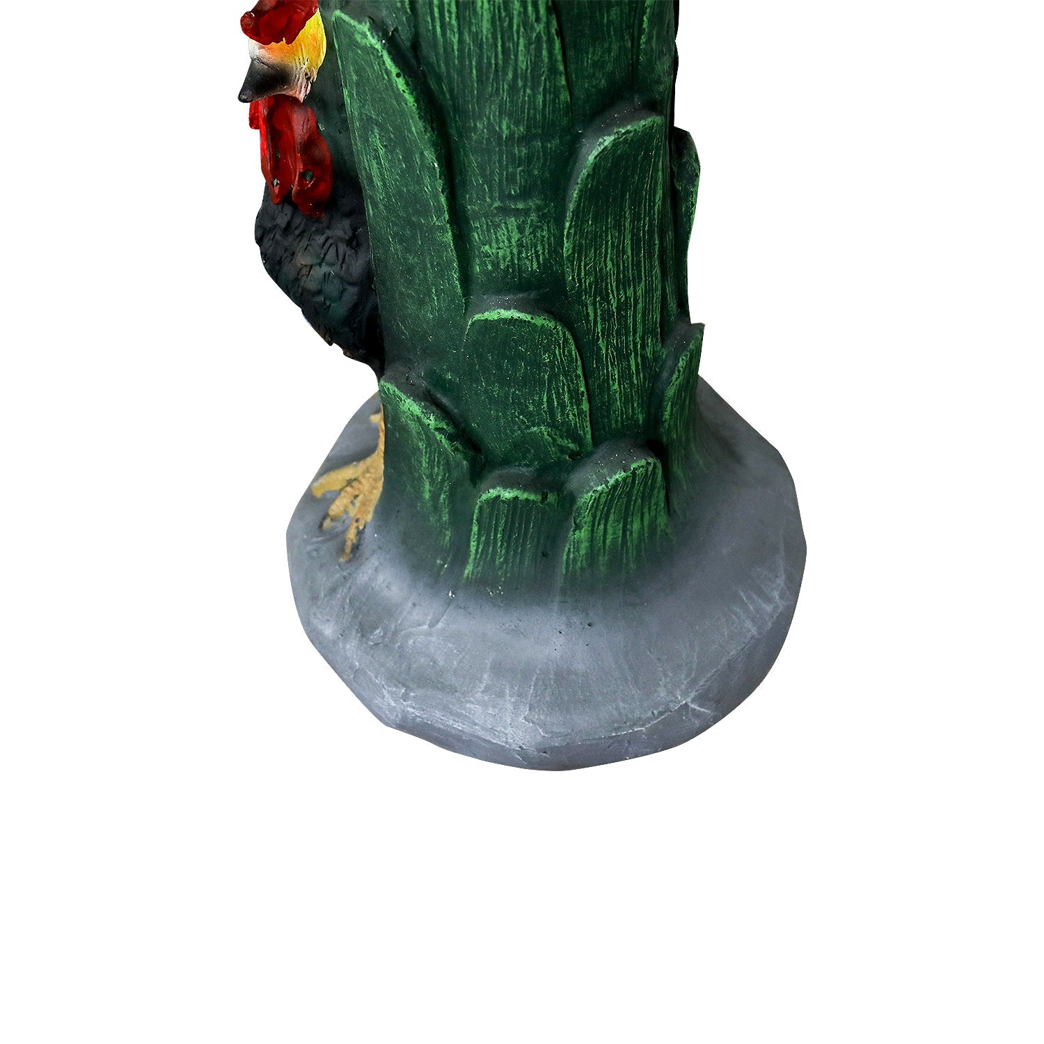 Concrete Bird Bath Garden Sunflower and Rooster 24 In