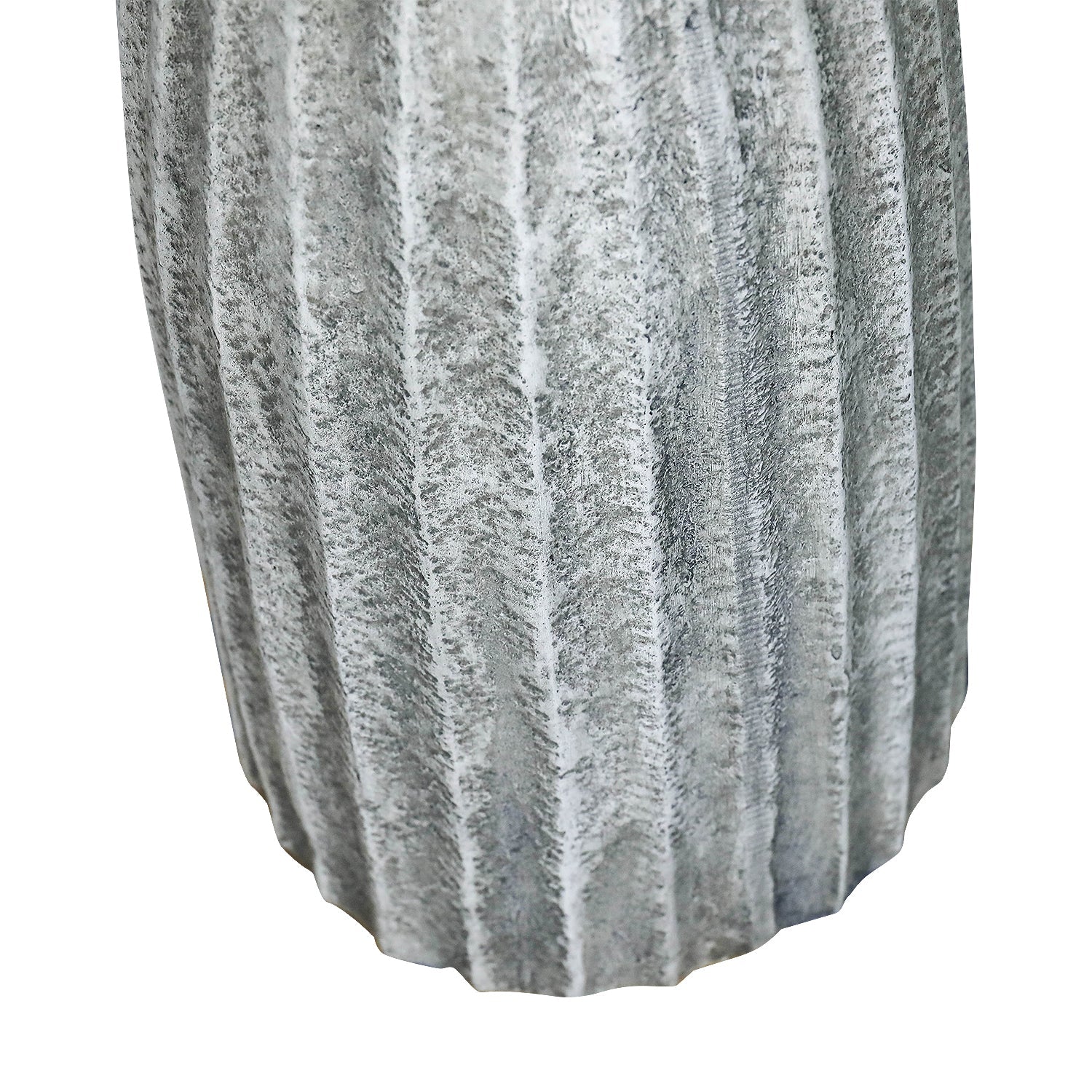 Concrete Bird Bath for Garden Fluted Flare 24 Inch