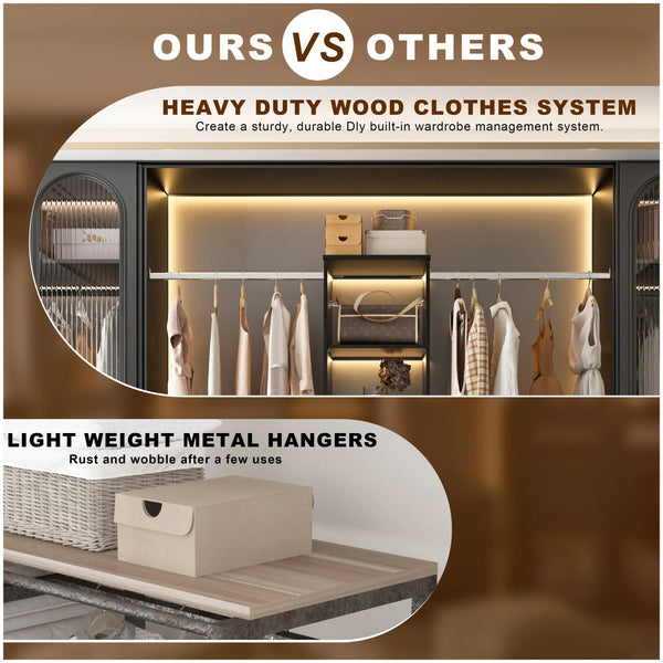 Closet System Starter Kit with Tower and 3 Hang Rods