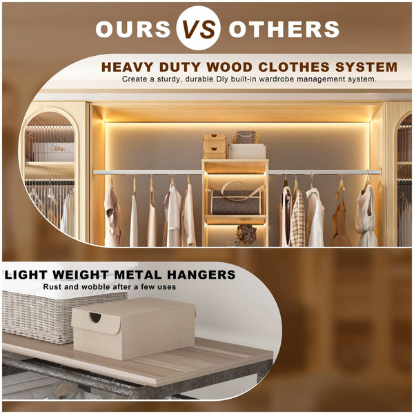 Closet System Starter Kit with Tower and 3 Hang Rods