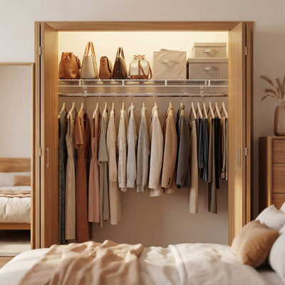Closet Shelves Wall Mounted with Ventilated Metal Wire Shelving Kit