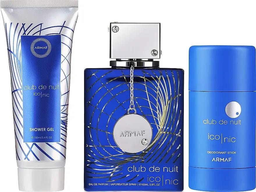 Club De Nuit Iconic Blue By Armaf For Men 3Pcs Set EDP Spray