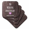 Coasters - InspirationzStore Occasions - 3rd Wedding Leather Celebrating 3 Years Together Third Anniversaries Three Yrs