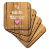 3dRose InspirationzStore Occasions - 5th Wedding Wood Celebrating 5 Years Together - Fifth Anniversaries Five yrs - Coasters (CST_154433)