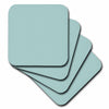 3dRose InspirationzStore Solid Colors - Plain mint blue - solid color - light turquoise-grey-gray - modern contemporary simple pastel teal - Coasters (cst_159844)
