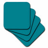 3dRose InspirationzStore Solid Colors - Plain Teal Blue - Simple Modern Contemporary Solid one Single Color - Turquoise Blue-Green - Coasters (CST_159850)