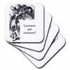 3dRose InspirationzStore Vintage Art - Curiouser and curiouser - Alice in Wonderland Lewis Carroll quote - Coasters (cst_193785)