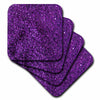 3dRose Florene Designer Texture - Purple Sparkle Like - Coasters (CST_31158) - set of 4 Coasters - Soft