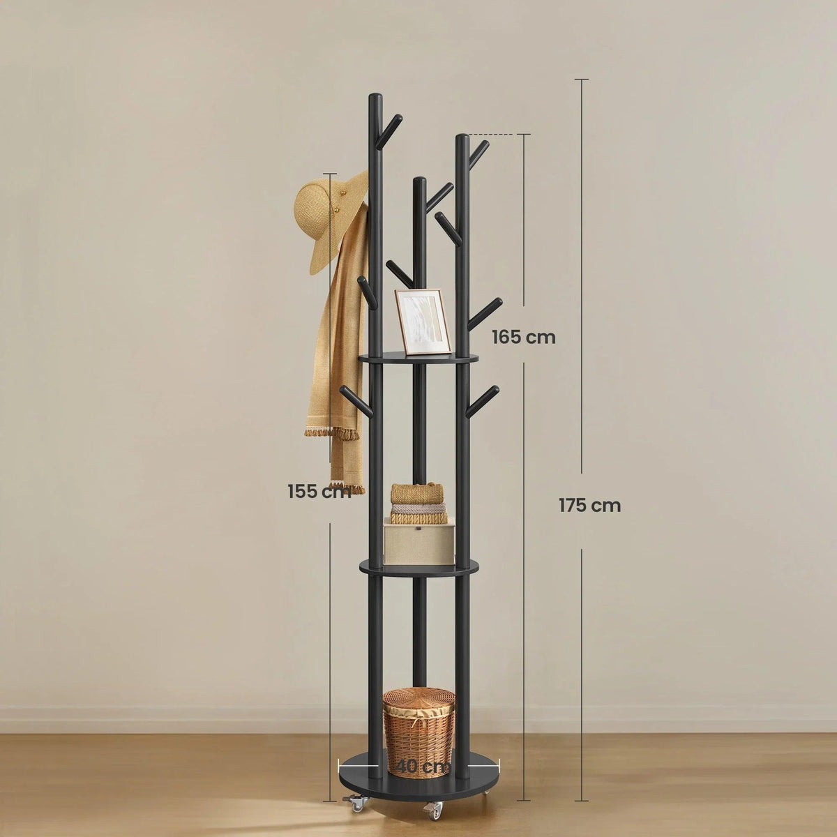 Coat Rack - Adjustable Metal Compact