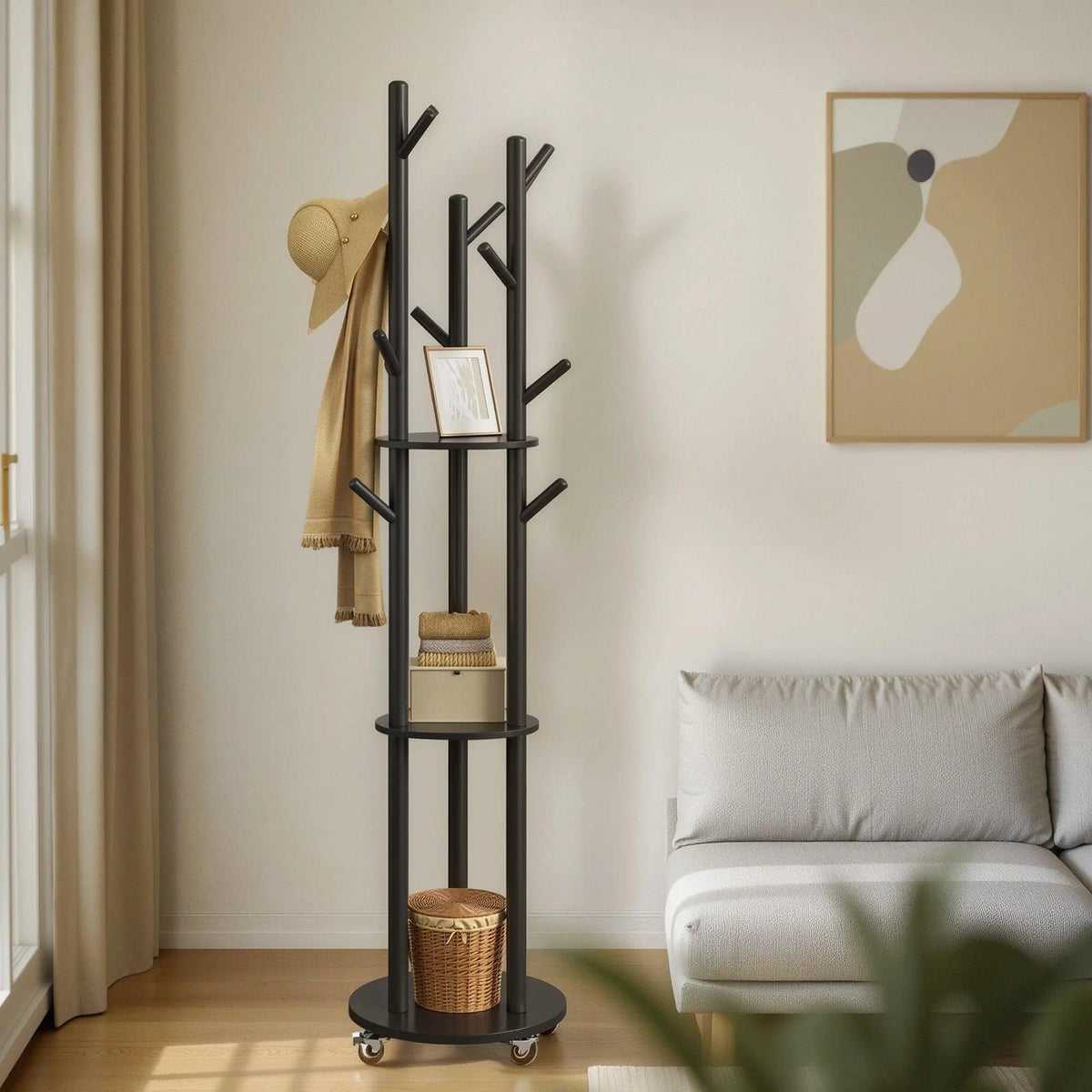 Coat Rack - Adjustable Metal Compact