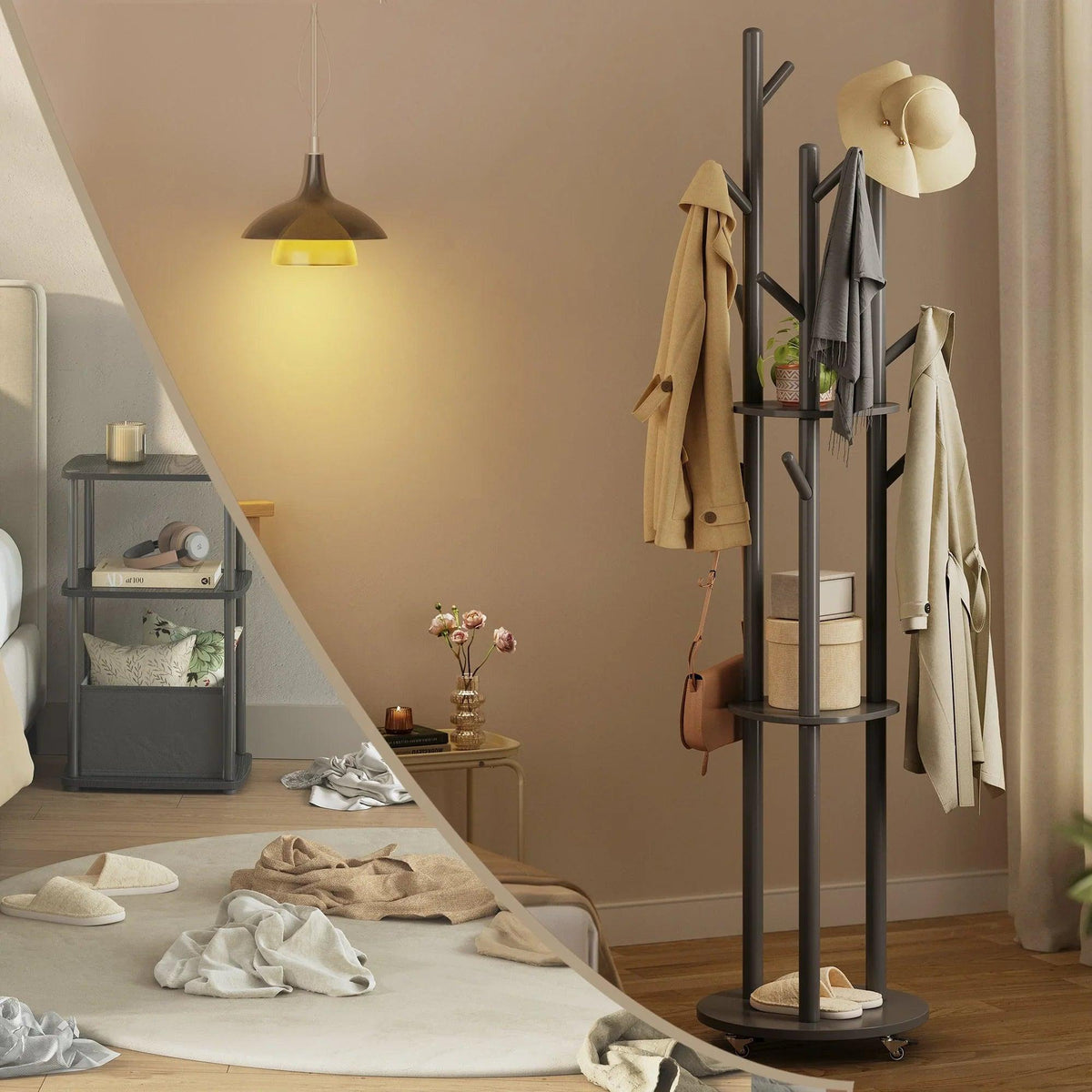 Coat Rack - Adjustable Metal Compact