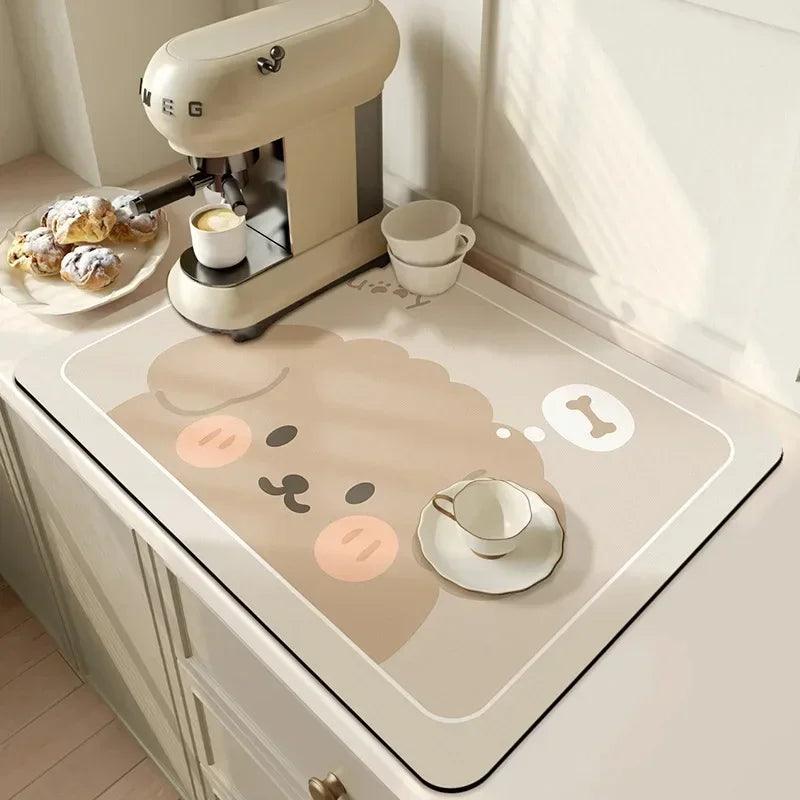 Coffee Mat - Super Absorbent Rubber