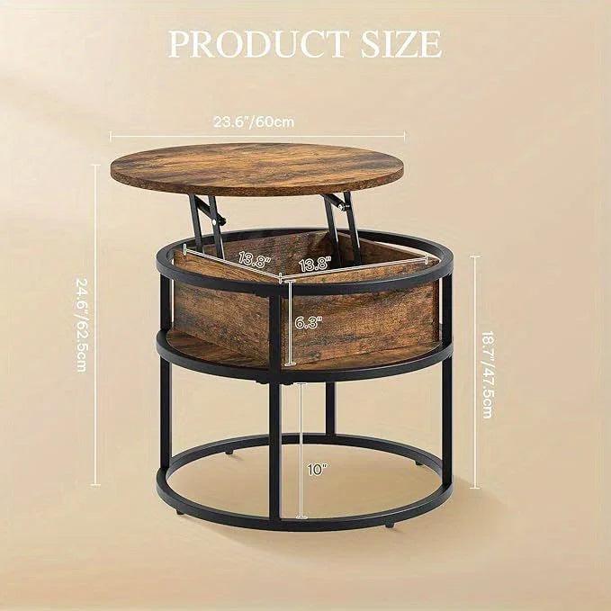 Coffee Table - Adjustable Black 60cm