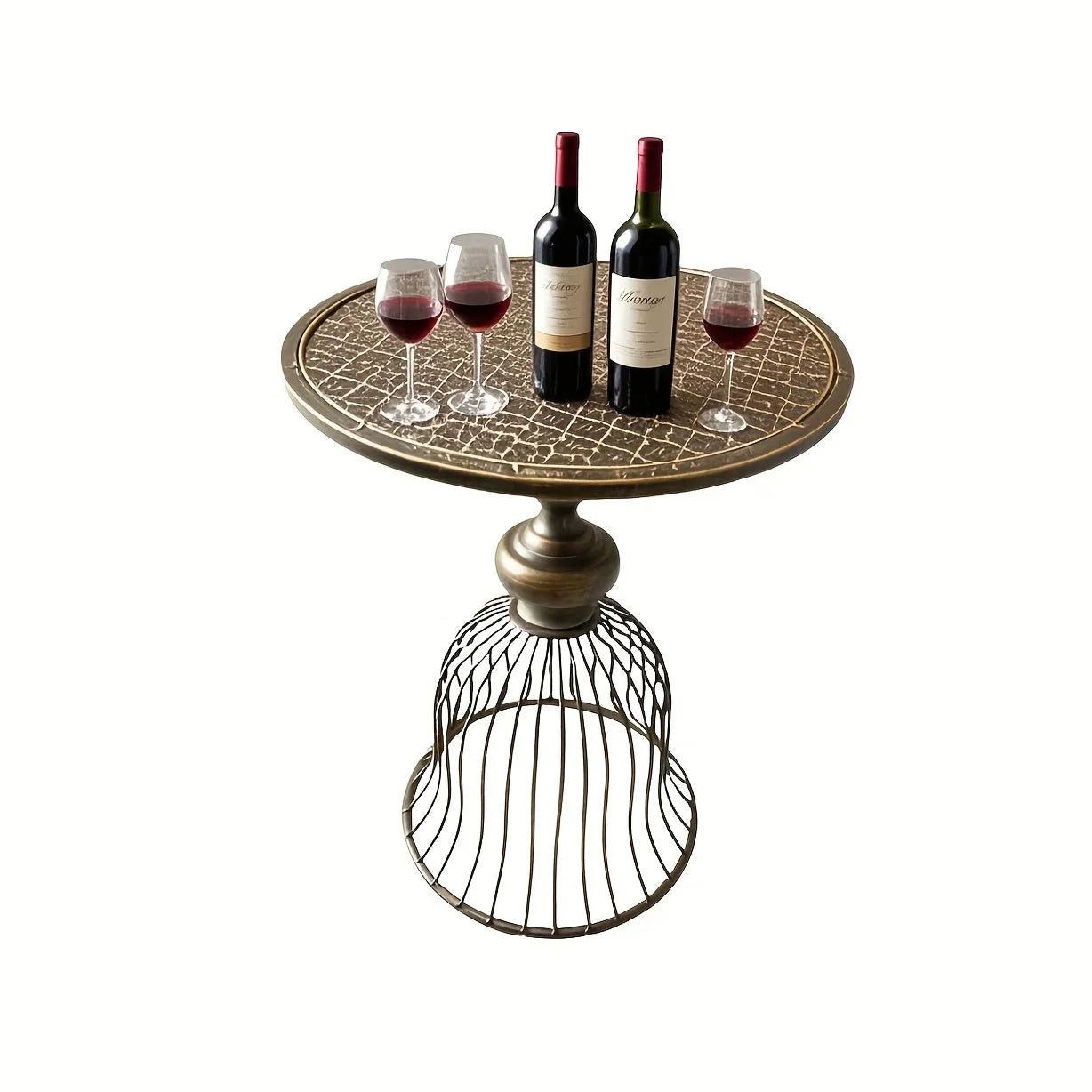 Coffee Table - Industrial Metal Antique Brass