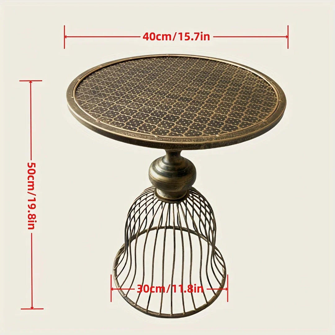 Coffee Table - Industrial Metal Antique Brass