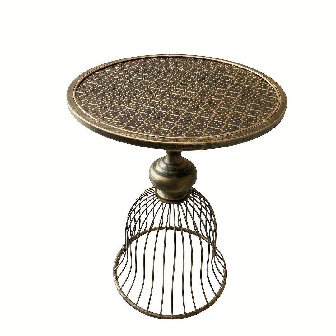 Coffee Table - Industrial Metal Antique Brass