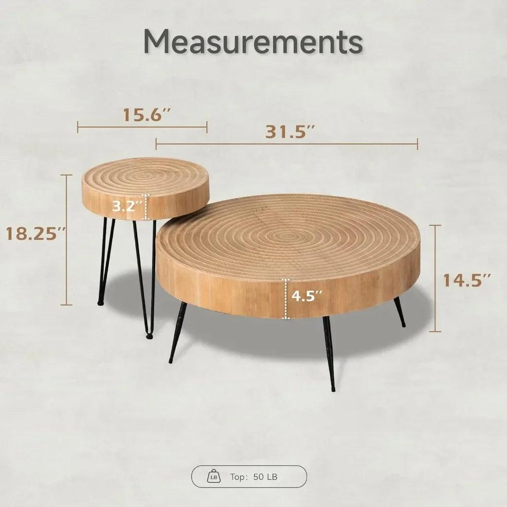 Coffee Table - Rustic Wooden Rectangular