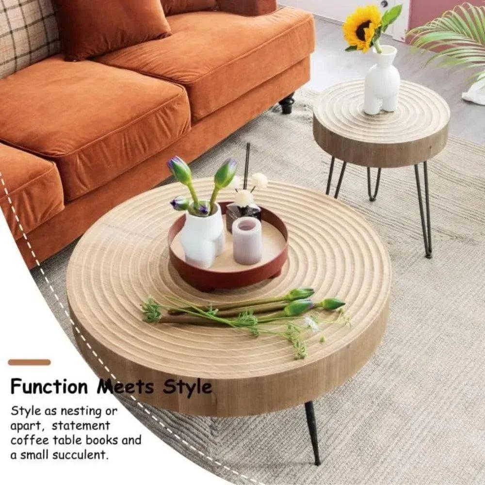 Coffee Table - Rustic Wooden Rectangular