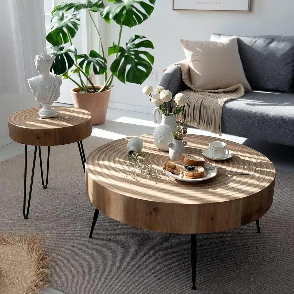 Coffee Table - Rustic Wooden Rectangular