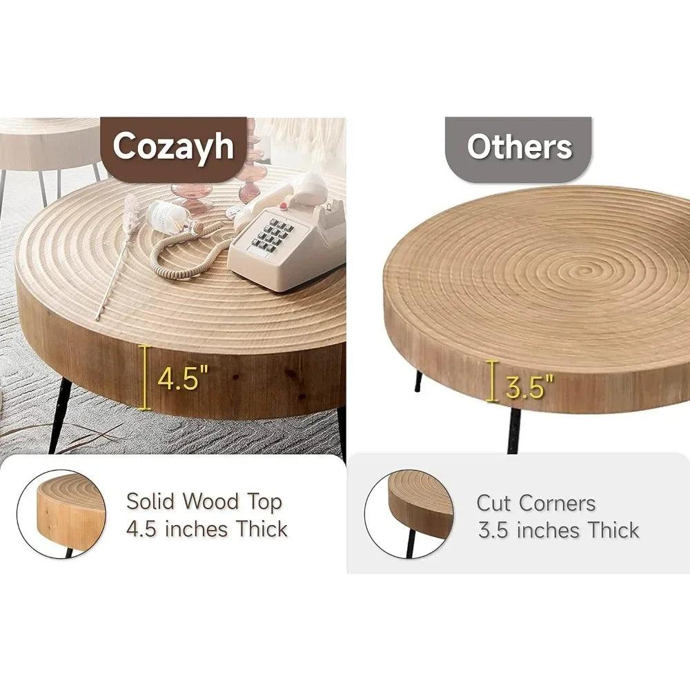 Coffee Table - Rustic Wooden Rectangular