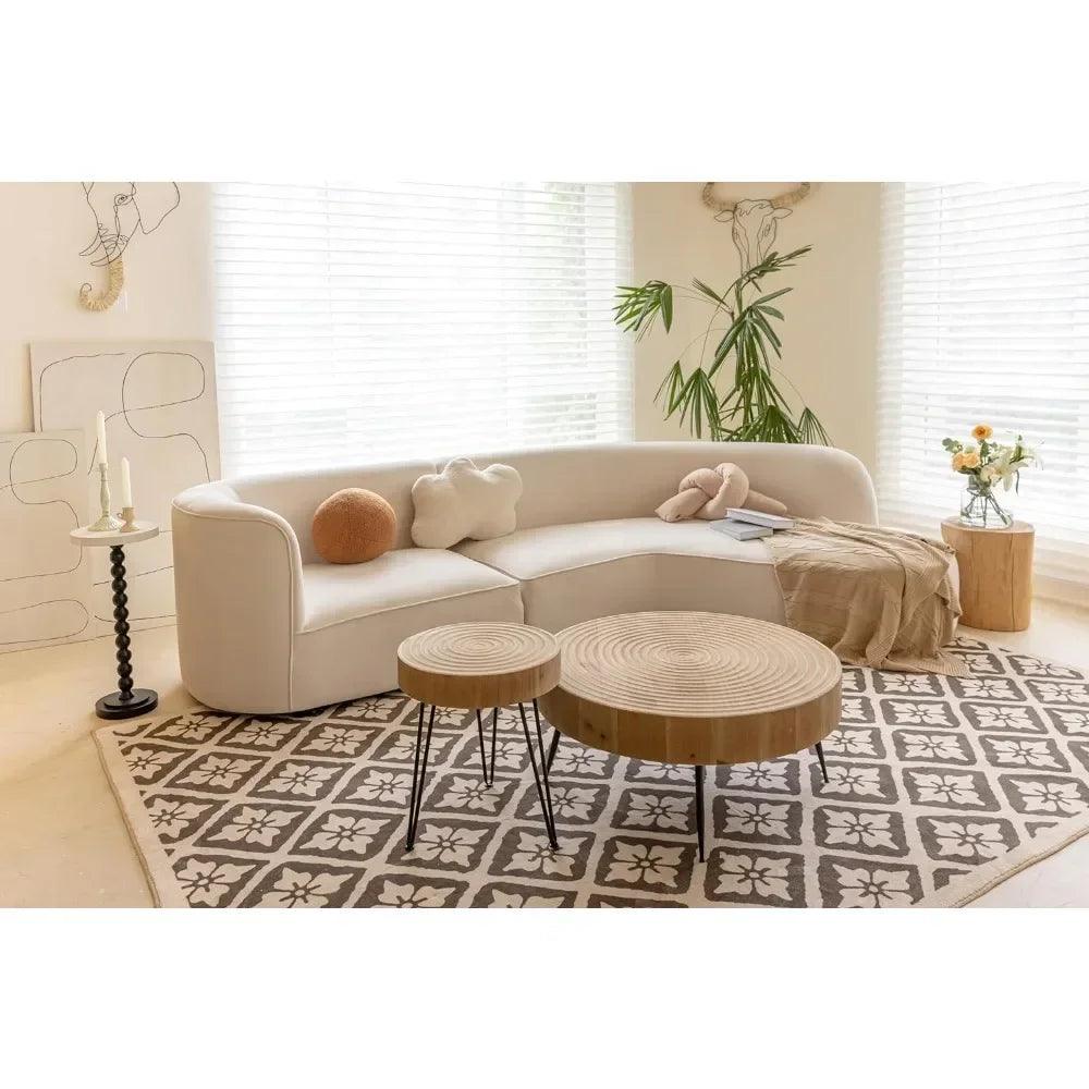 Coffee Table - Rustic Wooden Rectangular