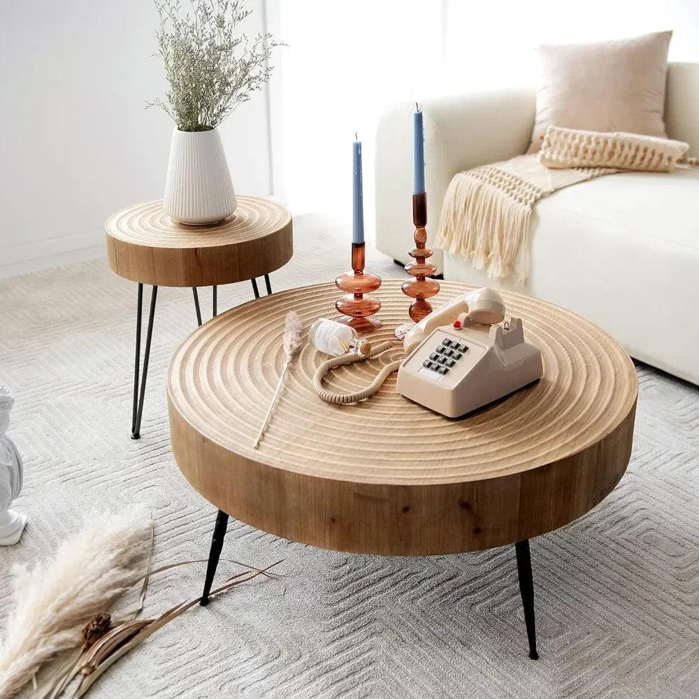 Coffee Table - Rustic Wooden Rectangular