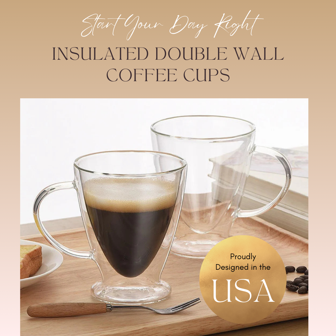 Clear Insulated Double Wall Glass Cup Set Sister.ly Drinkware